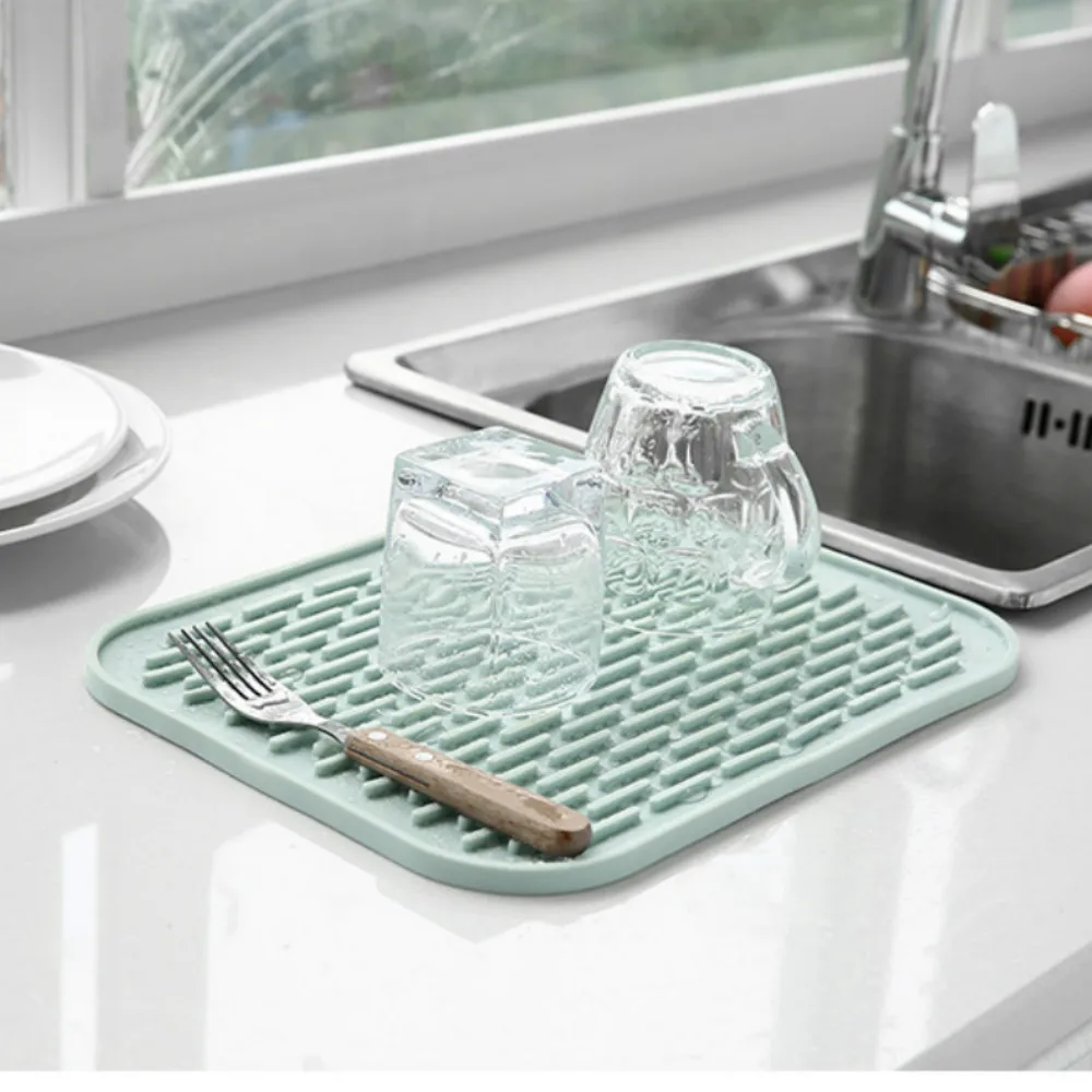 

Nordic Silicone Heat Resistant Mat Anti-scalding Table Placemats Thicken Waterproof Kitchen Sink Mats Household Non-slip Cup Pad