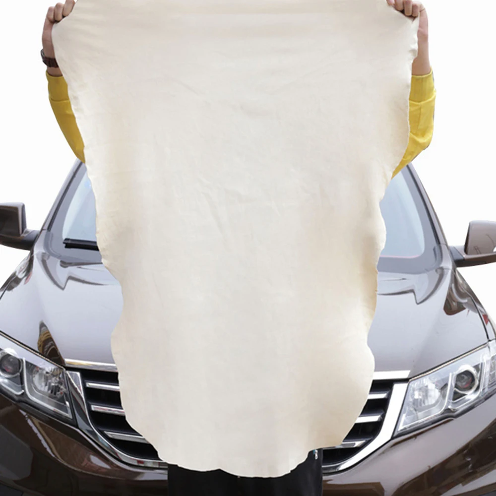 Buy 1 Pc Natural Shammy Chamois Leather Car Cleaning