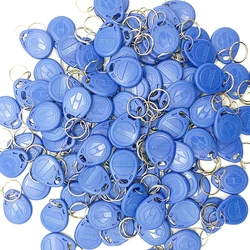 100pcs Multicolor RFID Proximity Keyfob Access Control Tags, Read - Only Smart Cards (Gray)