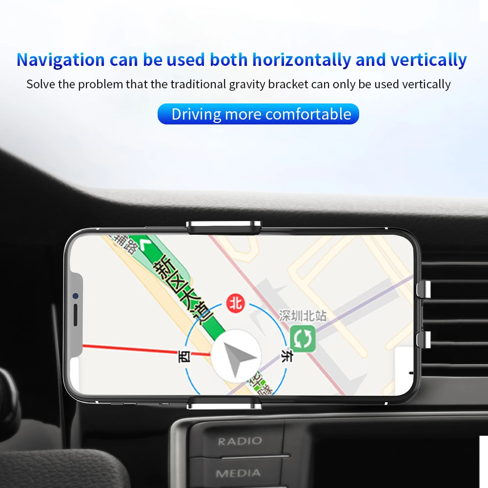 Qi Wireless Fast Charger Bracket Smart Automatic Induction Stand Car Air Vent Phone Holder For iPhone XS XR X 8 Samsung S9 S8+