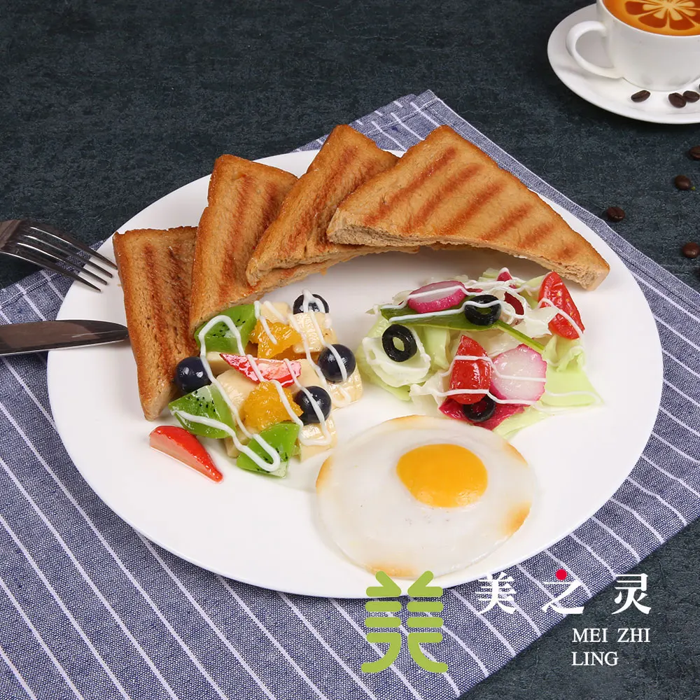 

Simulation Food Model Sandwich Vegetables Salad Set Dinner Mold Western Restaurant Handicraft Simulation Dishes Artificial Props