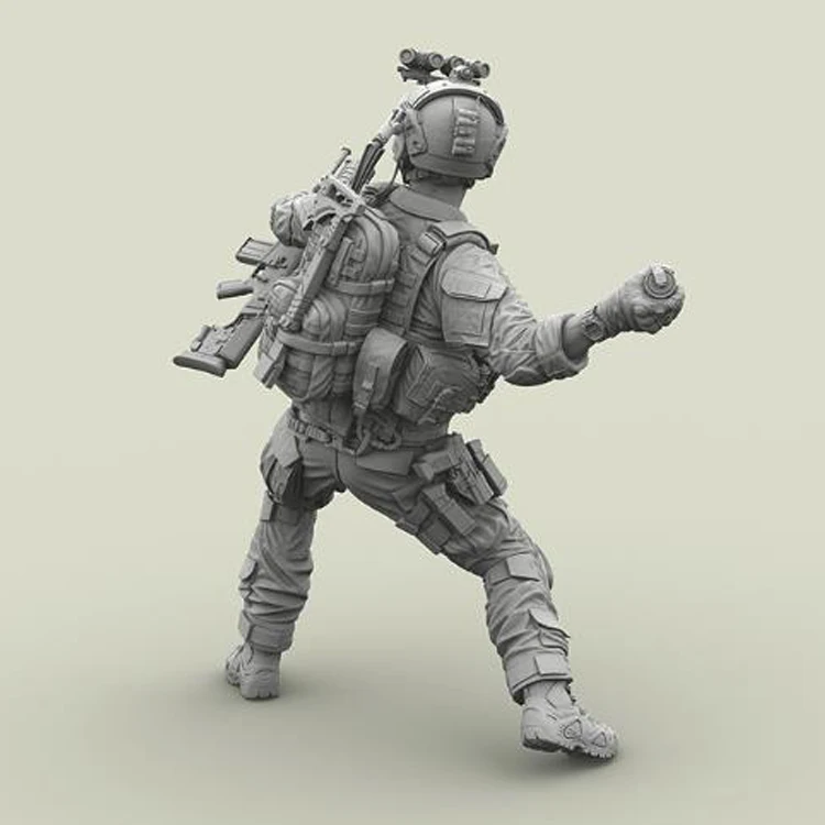 Военно морской котик США 1/35 (бросок снайпера M18 со шрамом Mk.20) модель солдатика из