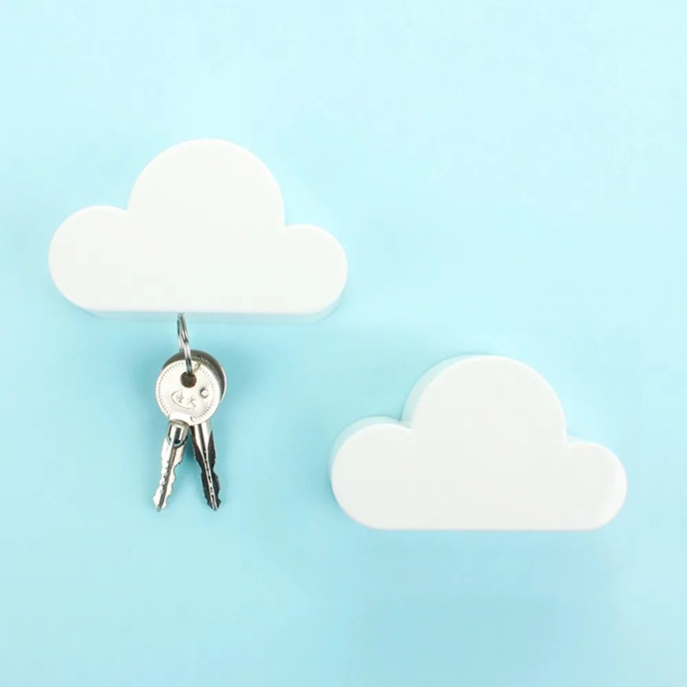 

Creative Home Storage Holder White Cloud Shape Magnetic Magnets Key Holder