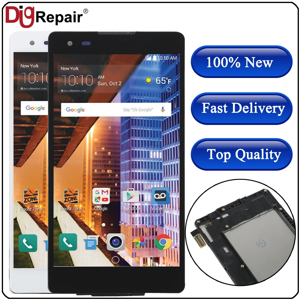 

For LG Tribute HD K6B F740 LS676 K200 X Style L53BL L56VL LCD Display Digitizer Touch Screen Frame ls676 lcd For lg x style lcd