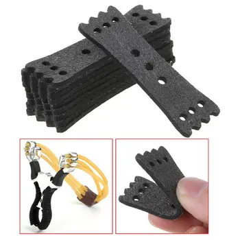 

10 Pcs Catapult Microfiber Six Small Leather Bags Slingshot Leather Pocket Used For Shooting Fish Slingshot