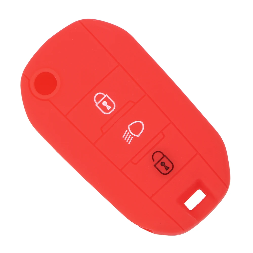

3 Buttons Silicone Car Key Case Flip Key Shell Cover Fob Key Protect Bag For Citroen C2 C3 C4 Picasso Xsara C5 C6 C8 Remote