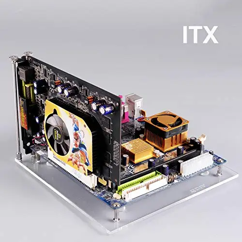 Tanie PC otwarta ramka stanowisko testowe ITX płyta główna mini ITX akrylowa obudowa komputera Overclock DIY Mod podstawa