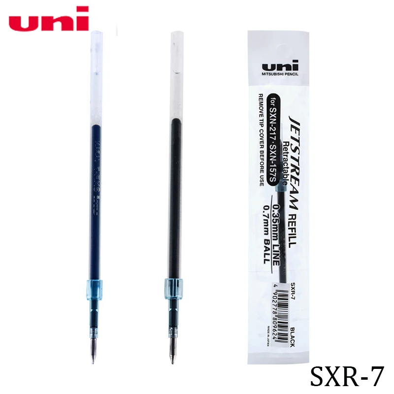 

12 Pcs/Lot Mitsubishi Uni SXR-7 Jetstream Series Smooth Ballpoint Pen Refill 0.7mm For SXN-217 Gel Pens