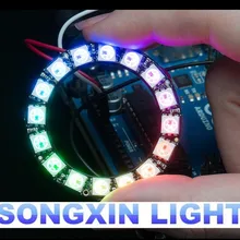 5 шт. CJMCU 16 бит WS2812 5050 RGB светодиодный полноцветный встроенный дальнего света круглый макетная плата