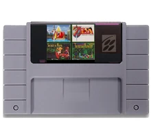 4 em 1 com Link para o Passado Secret of Mana Mundos Paralelos 16 pouco Cinzento Grande Jogador Do Jogo Consola de jogos Para OS EUA Versão NTSC Salvar Arquivo
