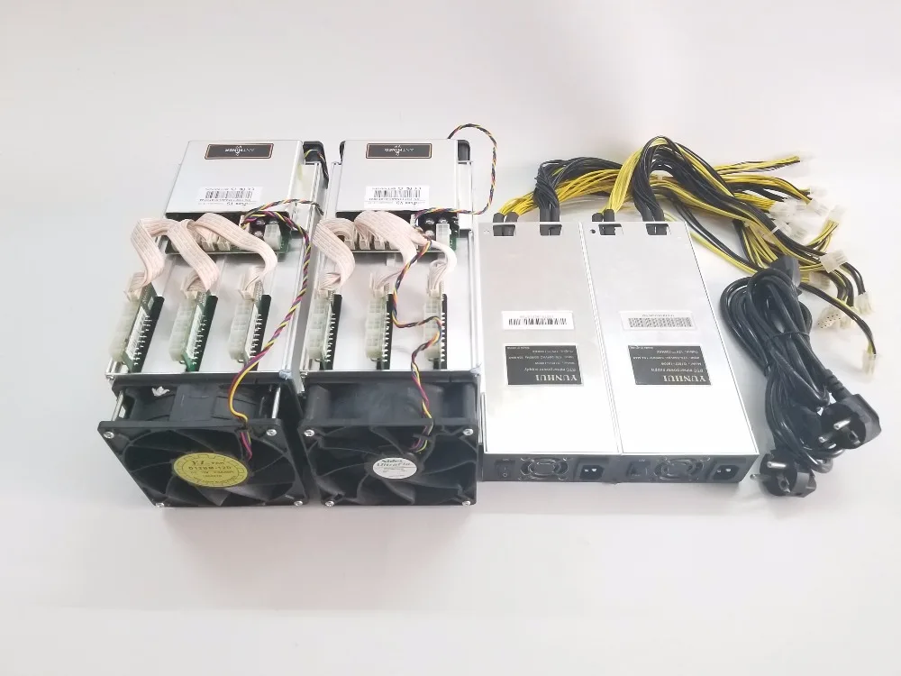 Новый, 2 предмета Asic шахтер BITMAIN AntMiner V9 4 T/S с БП Bitcoin шахтера БТД МПБ Шахтер лучше, чем S5 S7 S9 S9i WhatsMiner M3 T9 + E9