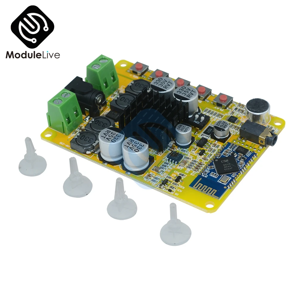 TDA7492 2x50 Вт сборка Bluetooth 4 0 CSR8635 Стерео Усилитель мощности доска 50 + Вт|Детали и