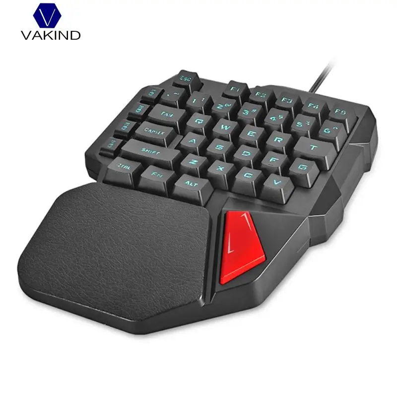 

NEW Wired Gamer Single Left Hand Keypad 3 Color LED Backlit 38 Keys illuminated Gaming Keyboard for PC Laptop K108