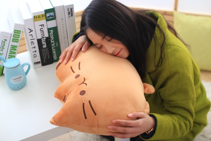 Kawaii gato almohada con PP algodón dentro galletas niños juguetes muñeca de Peluche juguetes gran cojín Peluche regalo para amigos niños Kawaii gato almohada con PP algodón dentro galletas niños juguetes muñeca de Peluche juguetes gran cojín Peluche regalo para amigos niños