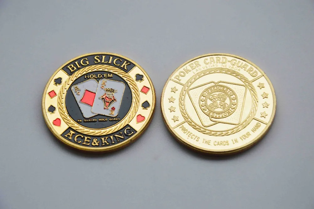 Big Slick Ace&King Casino Poker Chips Custom Token...