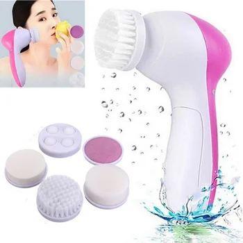 

50Pcs/Lot 5 In 1 Cleansing Body Face Skin Care Machine Blackhead Remove Brush Facial Smoothing Cleaning Beauty Tool