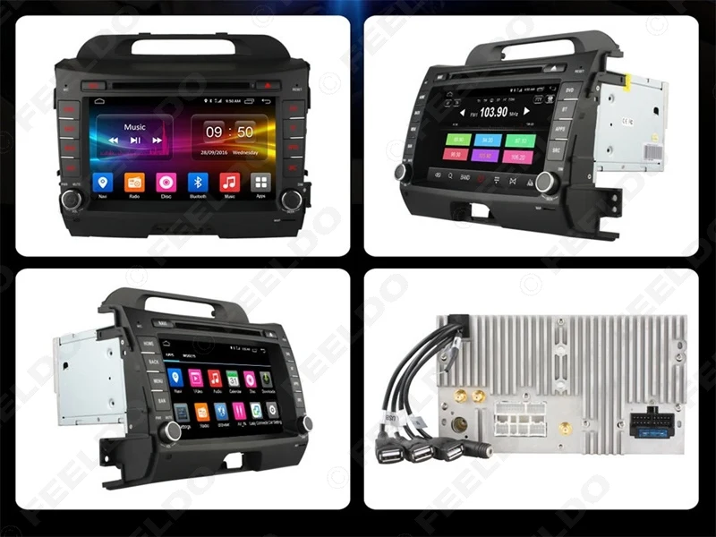 Clearance FEELDO 8" Android 6.0 (64bit) DDR3 2G/16G/4G LTE Quad Core Car DVD GPS Radio Head Unit For Kia Sportage/Sportage R(2010~2015) 21