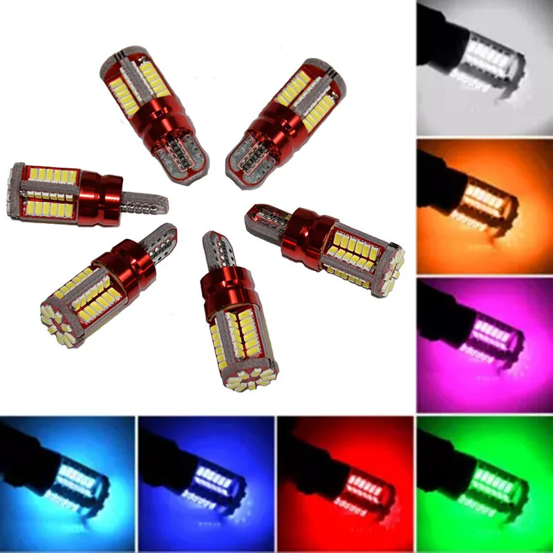 2 шт. T10 W5W Светодиодная лампа габаритного огня Sourc 57SMD 3014 Автомобильный свет 12 В