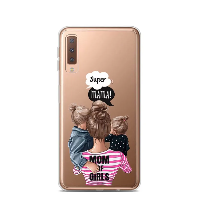 Модный силиконовый чехол для Samsung Galaxy A51 A71 A7 2018 A6 A8 Plus A9 A70 A80 2019 с черными и