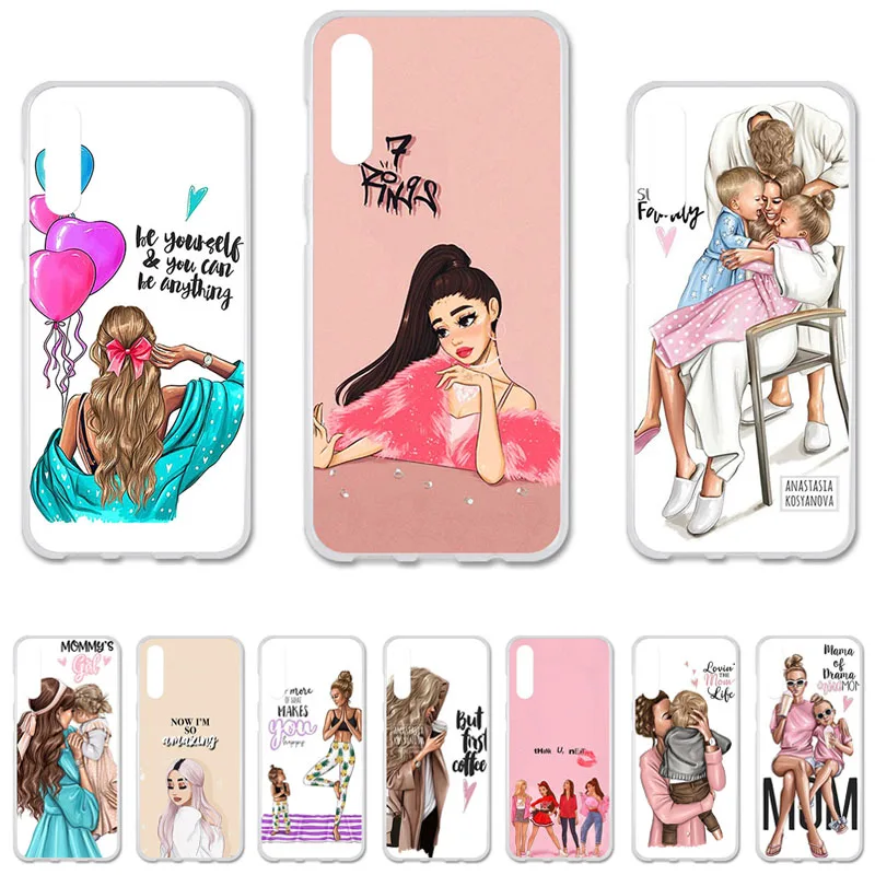 

Case For Samsung A50 Case Silicone Baby Mom Girl Cover For Samsung Galaxy A50 GalaxyA50 A 50 SM-A505F A505 A505F Case Bag