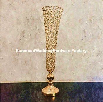 

glass crystal bead wedding centerpiece/crystal wedding flower stand/wedding pillar table decoration yuson0055