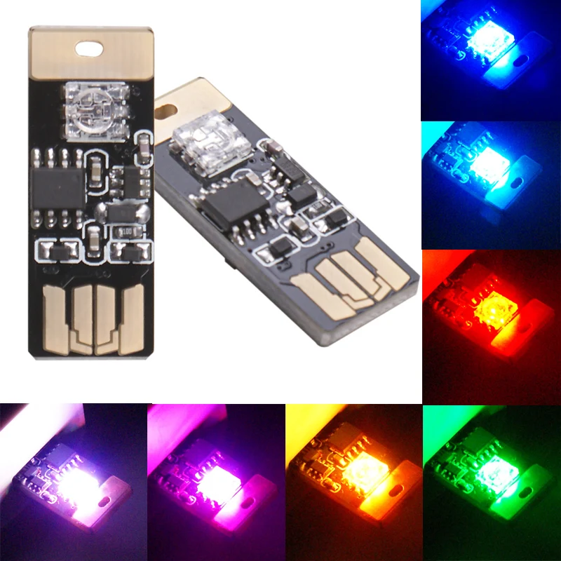 

Car RGB USB Strobe Decorate Light Music Rhythm Light 5V Touch Color For PC Indoor Atmosphere Light Portage Mini plug and play