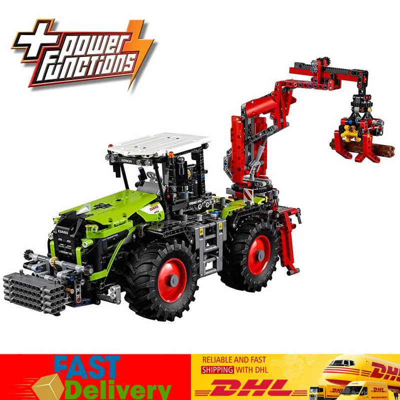 

1977Pcs Lepin 20009 Technic Heavy Tractors CLASS XERION 5000 TRAC VC Building Blocks Compatible LegoING 42054 Brick Toy