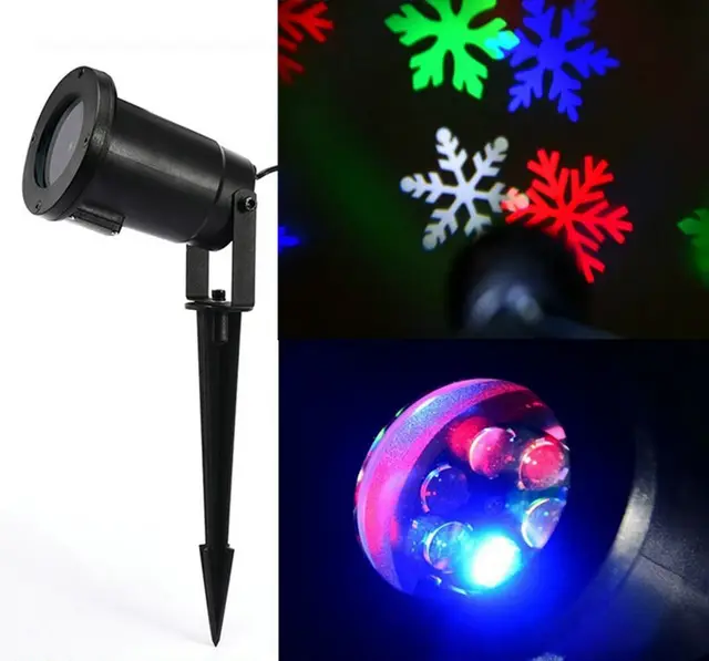 Outdoor Snowflake Snow Laser LED Landscape Light Garden Holiday Outdoor Snowflake snow Laser LED Landscape Light Garden Holiday Projector moving pattern Christmas Wedding Party spotlight - Outdoor Snowflake Snow Laser LED Landscape Light Garden Holiday