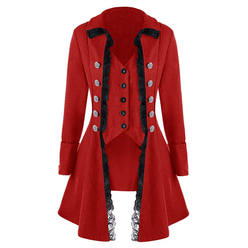 

Women's Cosplay Prince Costumes Full Dress medieval Steampunk Retro Solid Color Men Overcoat Uniform Tuxedo Vampire Costume