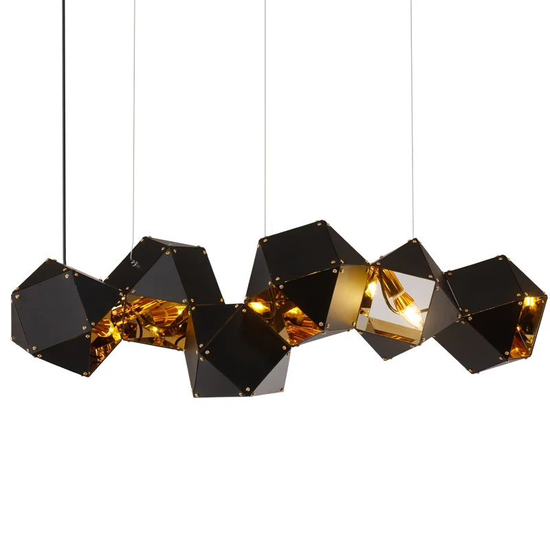  Loft iron cube lampshade pendant light cord rectangle hanglamp nordic dinning room office bar kitch - 32802027150