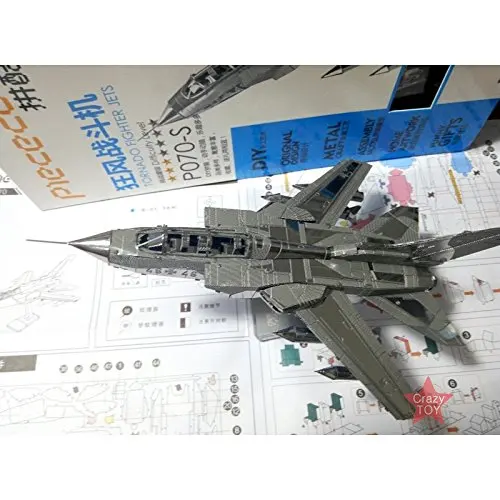 Piececool 3D металлическая головоломка Tornado Fighter Jets Battleplane модель наборы P070-S DIY 3D лазерная резка сборка головоломки игрушки для проверки