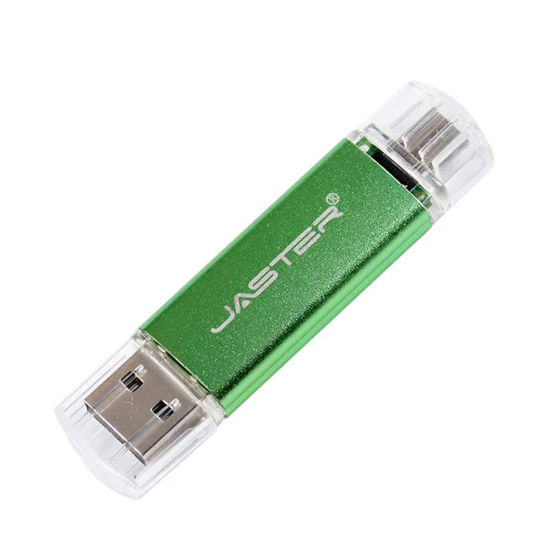 SHANDIAN OTG USB флеш-накопитель, высокоскоростной флеш-накопитель, 64 ГБ, 32 ГБ, 16 ГБ, 8 ГБ, 4 Гб, внешний накопитель, флешка двойного назначения - Цвет: Green