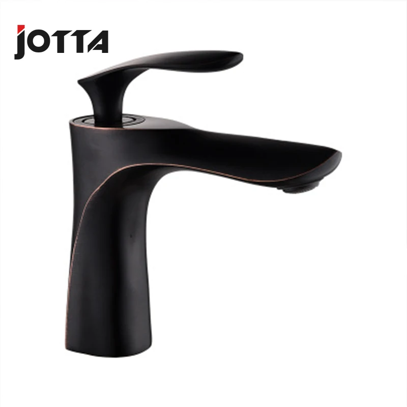 Black simple matt frosted faucet washbasin paint hot and cold faucet
