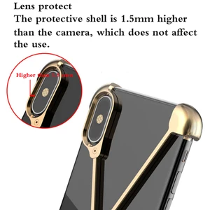 Image 2 - Металлический бампер чехол для iPhone XS, тонкий сверхпрочный противоударный алюминиевый сплав X Frame чехол на айфон 11 XS