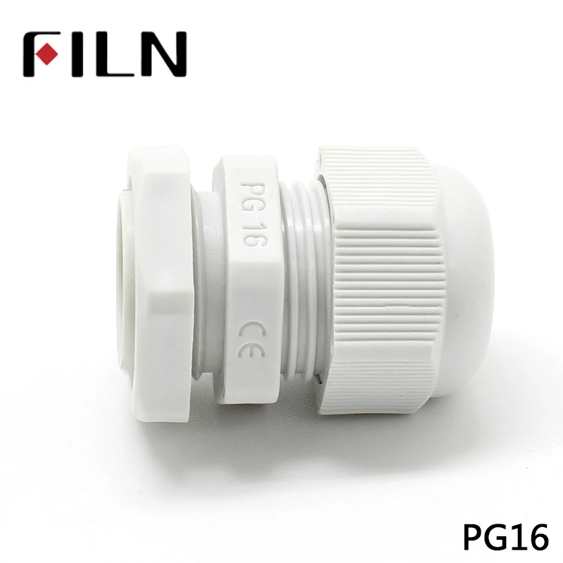 PG16 IP68 waterproof white cable gland  (5)