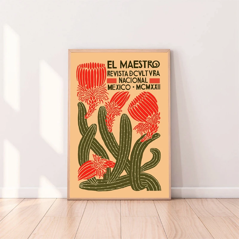 

El Maestro Vintage Poster and Prints Canvas Art Painting Mexican Wall Art Decorative Picture Home Living Room Decoration