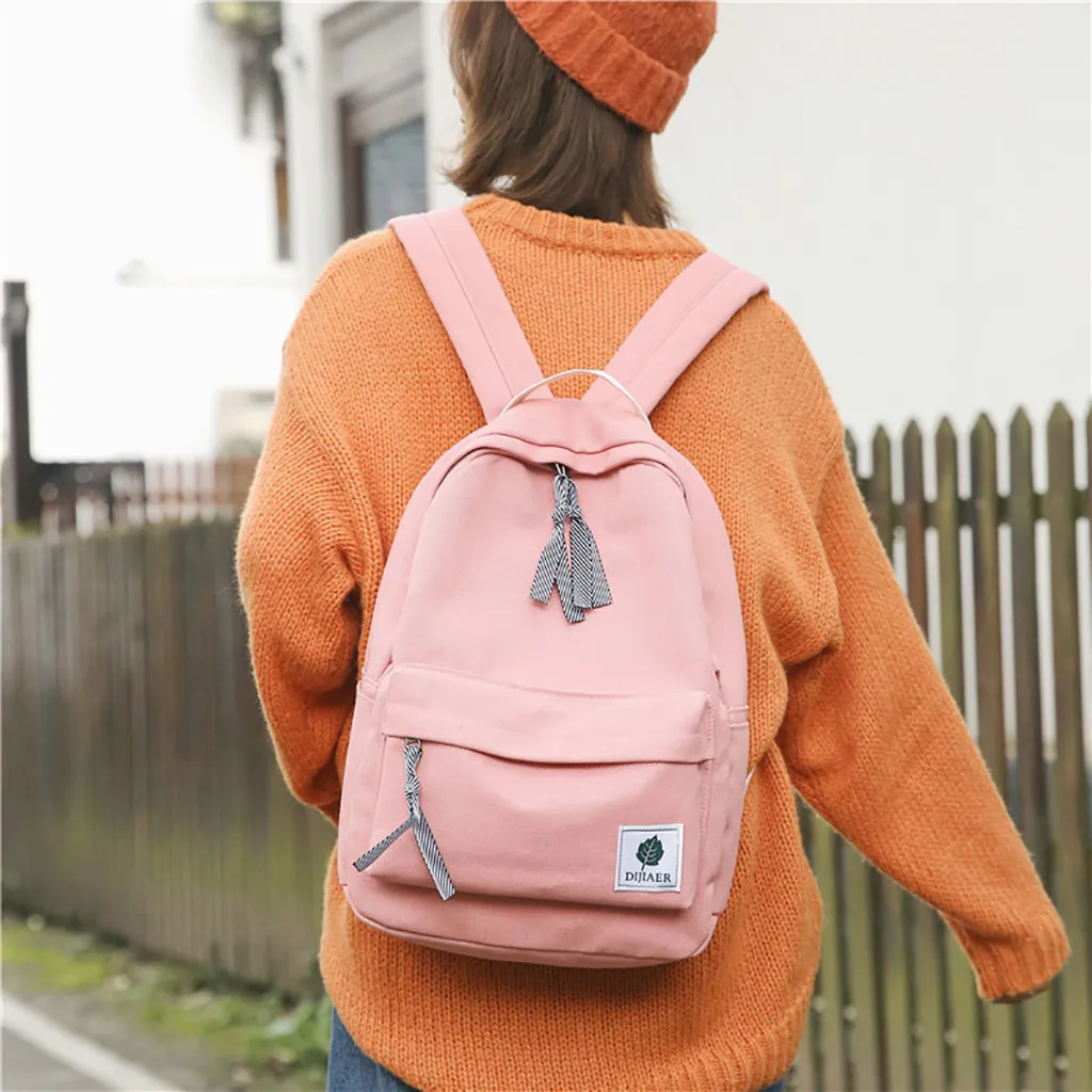 

fashion backpack Women girls backpack Small Fresh Canvas Student Bag Large Capacity Casual Backpack mochilas bts Dropship #DA