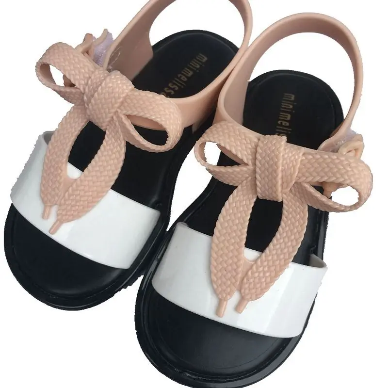 Новое поступление; мини-обувь; летняя стильная прозрачная обувь; Нескользящие Детские пляжные сандалии для маленьких девочек