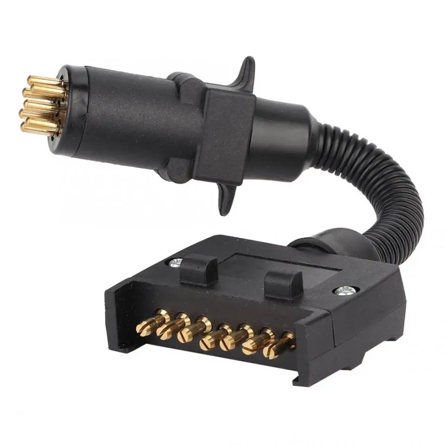 Плоский 7Pin к круглому 7Pin кабельный буксировочный жгут муфта трейлер Автомобильная пружина вилка AU стиль автомобильные аксессуары штепсельная вилка прицепа