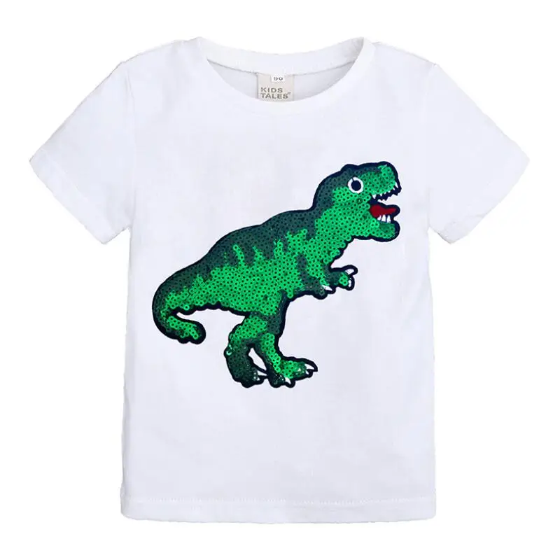 Summer Boys T Shirt Magic Sequins 