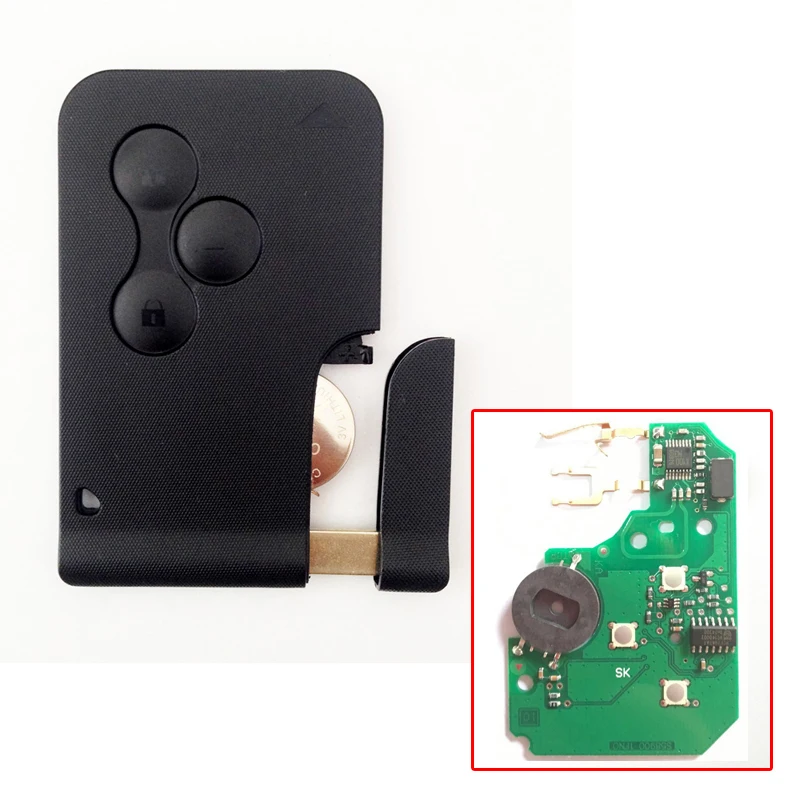 

3 Buttons Smart Key Card For Renault Megane PCF7947 Chip 433MHZ