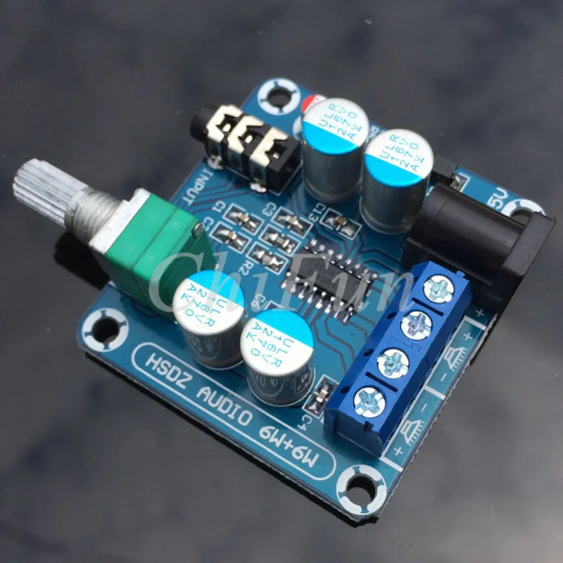 2PCS Small power digital power amplifier board 6W+6W 5V desktop power