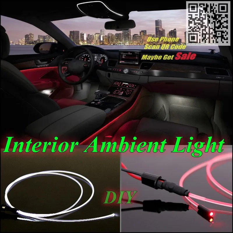 For Subaru R1 R2 Car Interior Ambient Light Panel illumination For Car Inside Tuning Cool Strip Refit Light Optic Fiber Band