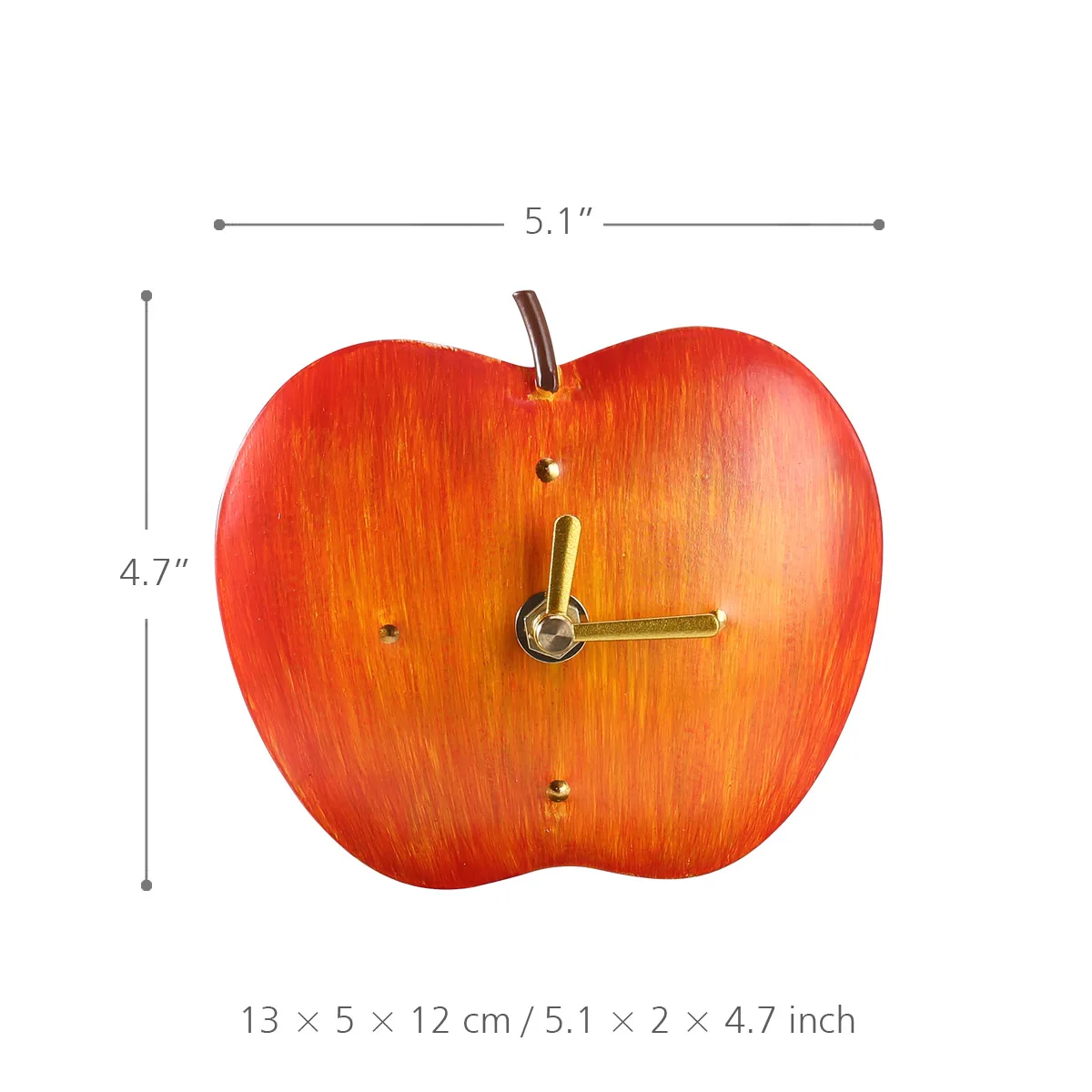 Яблоки железные часы для дома, офиса, школы Декоративные креативные часы двойного назначения искусство один AA батарея питание гостиная настенные часы