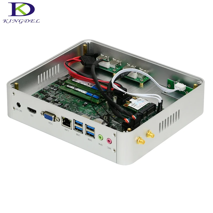 Безвентиляторный процессор 7th Gen Intel Core i3 7100U/i5 7200U HD Graphics 620 4K HDMI VGA USB 3 0 Linux ubuntu PC NC790