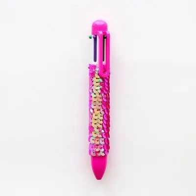 Новинка, 6 цветов, реверсивная блестящая Шариковая ручка для школы, офисные принадлежности, ручки для письма, канцелярские принадлежности, канцелярские принадлежности - Цвет: Розовый