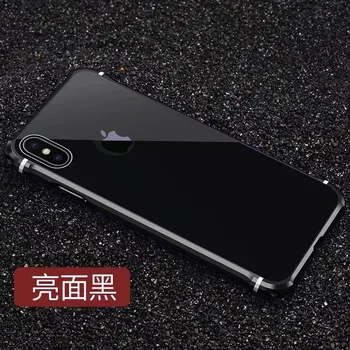 

Shockproof Rugged Phone Cases For iPhone X Case Metal Frame + PC Back Covers For iPhone 8 Plus Case Anti-knock Protector