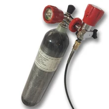 AC102101 Acecare 2L CE PCP углеродное волокно цилиндр 4500Psi Мини акваланг HPA бак сжатого воздуха с клапаном и АЗС