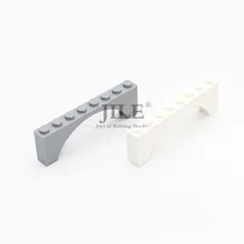 Frete grátis moc tijolo arco 1x8x2 levantado arco 16577 diy iluminar blocos de construção criativo compatível com montagens partículas