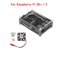 Hot Raspberry Pi 3B+ Case 9 Layers Raspberry Pi 3 Acrylic Box Case with Cooling Fan for Raspberry Pi 3 Model B Case Fan Whosale